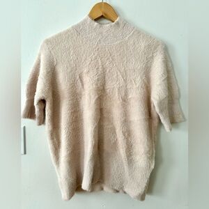 BAILEY / 44 Soft Mock Neck faux Fur Pullover Sweater Size M